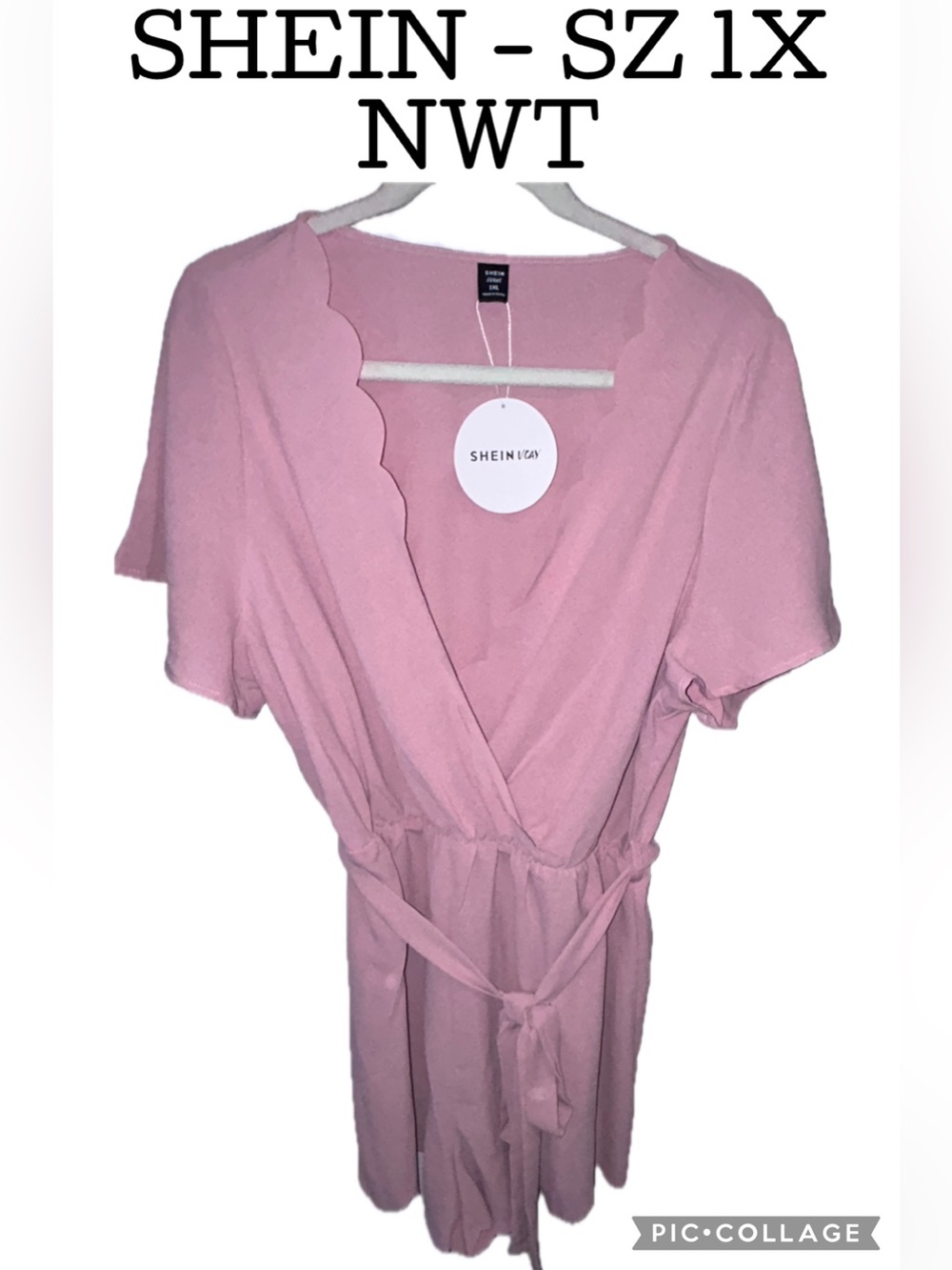 SHEIN Pink Romper sz 1X. NWT